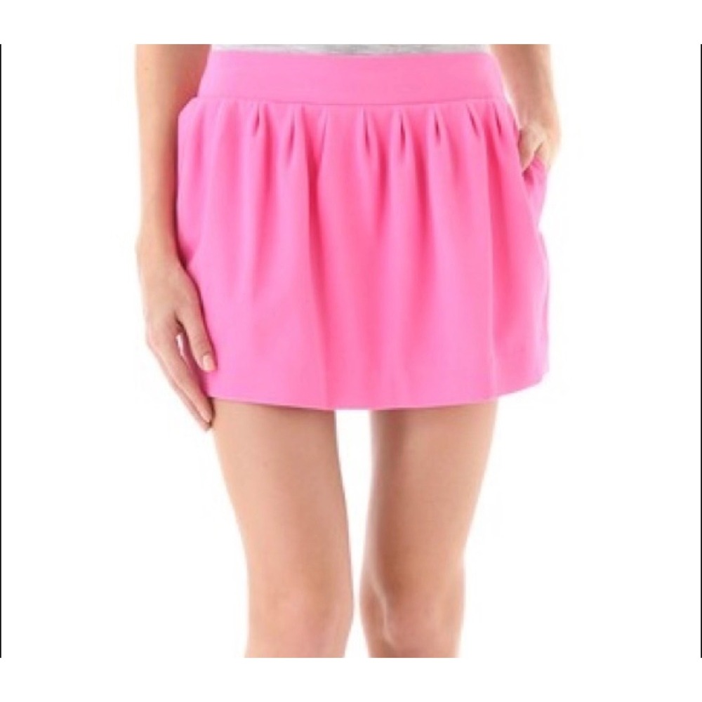 Diane von Furstenberg Pink Pleated Mini Omarosa Skirt Barbiecore Preppy Chic